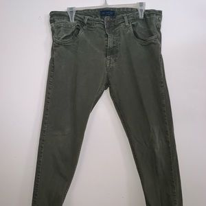 Zara men’s skinny jean, army green colour, size 36